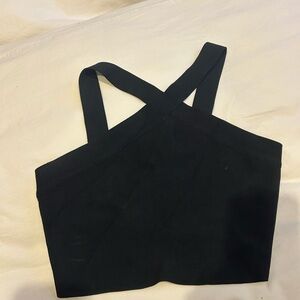 BCBGMaxAzria Black Bandage Crop Top